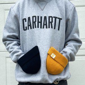 Big Logo Carhartt Beanie Crewneck Sweatshirt